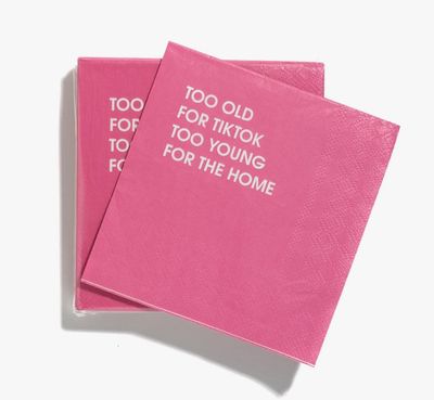 Too Old For TikTok Cocktail Napkins