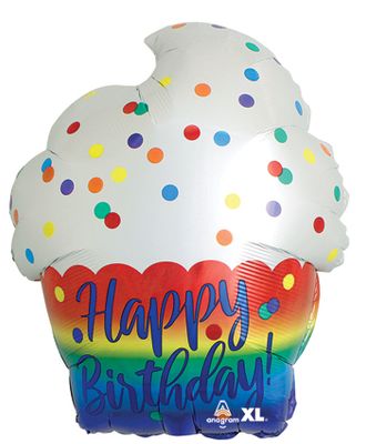 18&quot; Shape Birthday Rainbow Cupcake