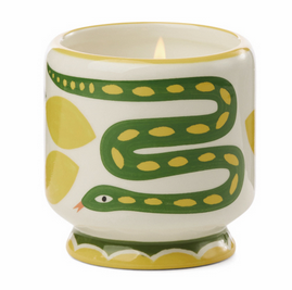Adopo 8 oz. Snake Ceramic Candle - Wild Lemongrass