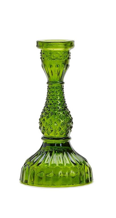 Casa Verde Moss Glass Candlestick - Large