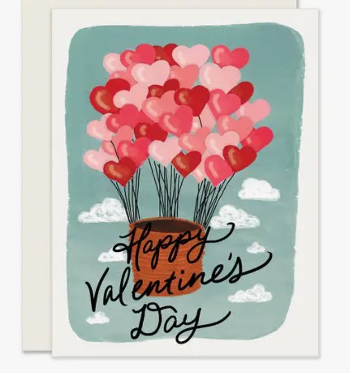 Valentine&#39;s Hot Air Balloon Card