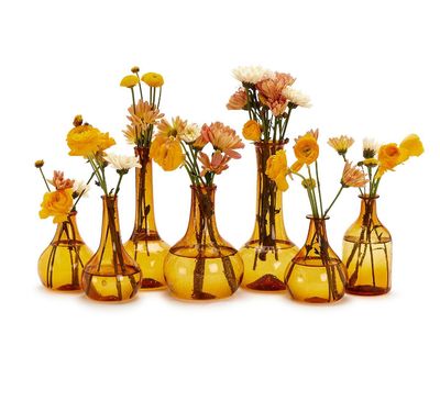 Amber Decorative Bottle / Vase - Medium
