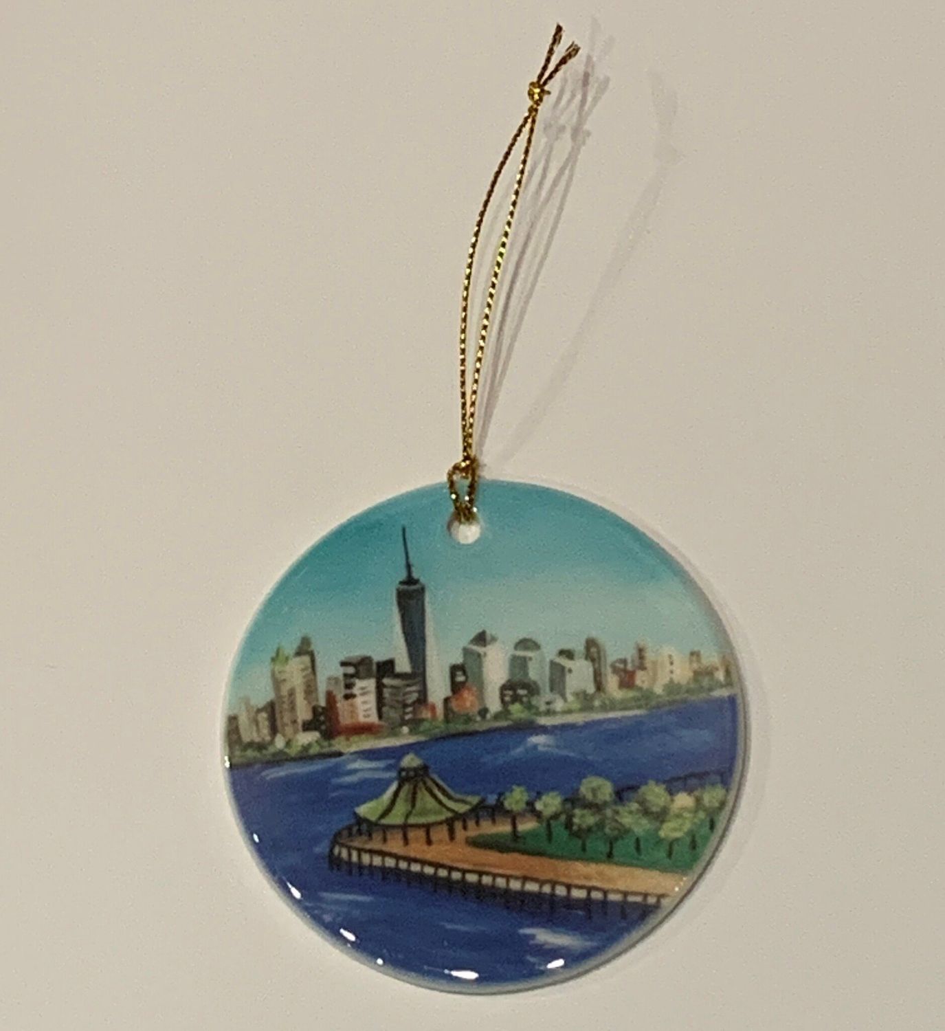 Porcelain Hoboken Ornament - Pier A /NYC