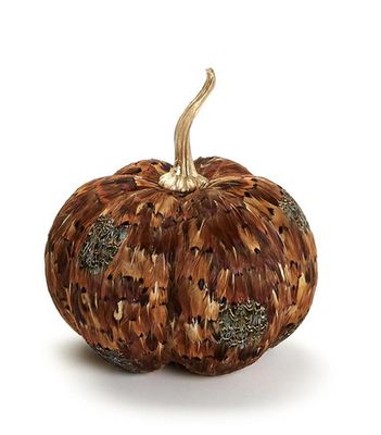 Pheasant Feather Pumpkin - Large