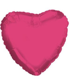 Foil Heart Balloon 17&quot; Hot Pink
