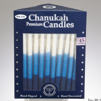Premium Chanukah Candles Blue, Light Blue &amp; White