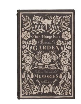 Canvas Book Storage Box - Our Home is a special Garden