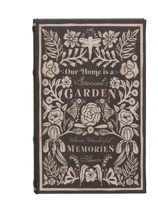 Canvas Book Storage Box - Our Home is a special Garden