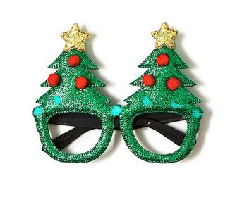 Holiday Party Glitter Glasses - Tree