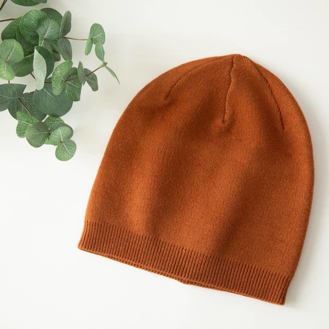 Cashmere Blend Beanie, Color: Copper