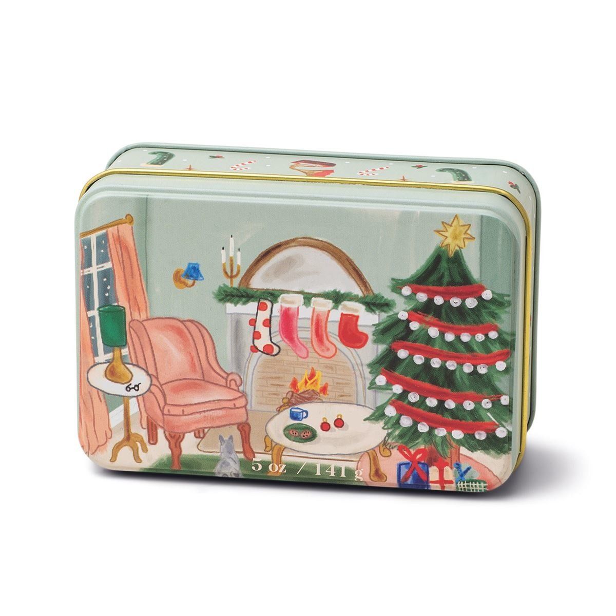 Holiday Tin 5oz Candle, Scent: Persimmon + Chestnut