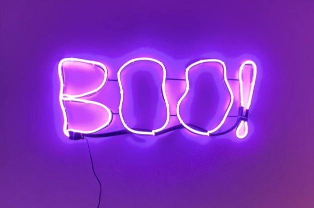 Boo LED Signs, Color: Purple