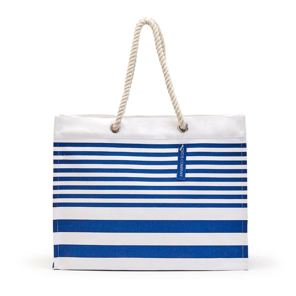 Yacht Club Tote Bag, Style: Full Striped