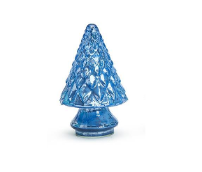 Mercury Glass Finish Holiday Tree , Color: Dark Blue