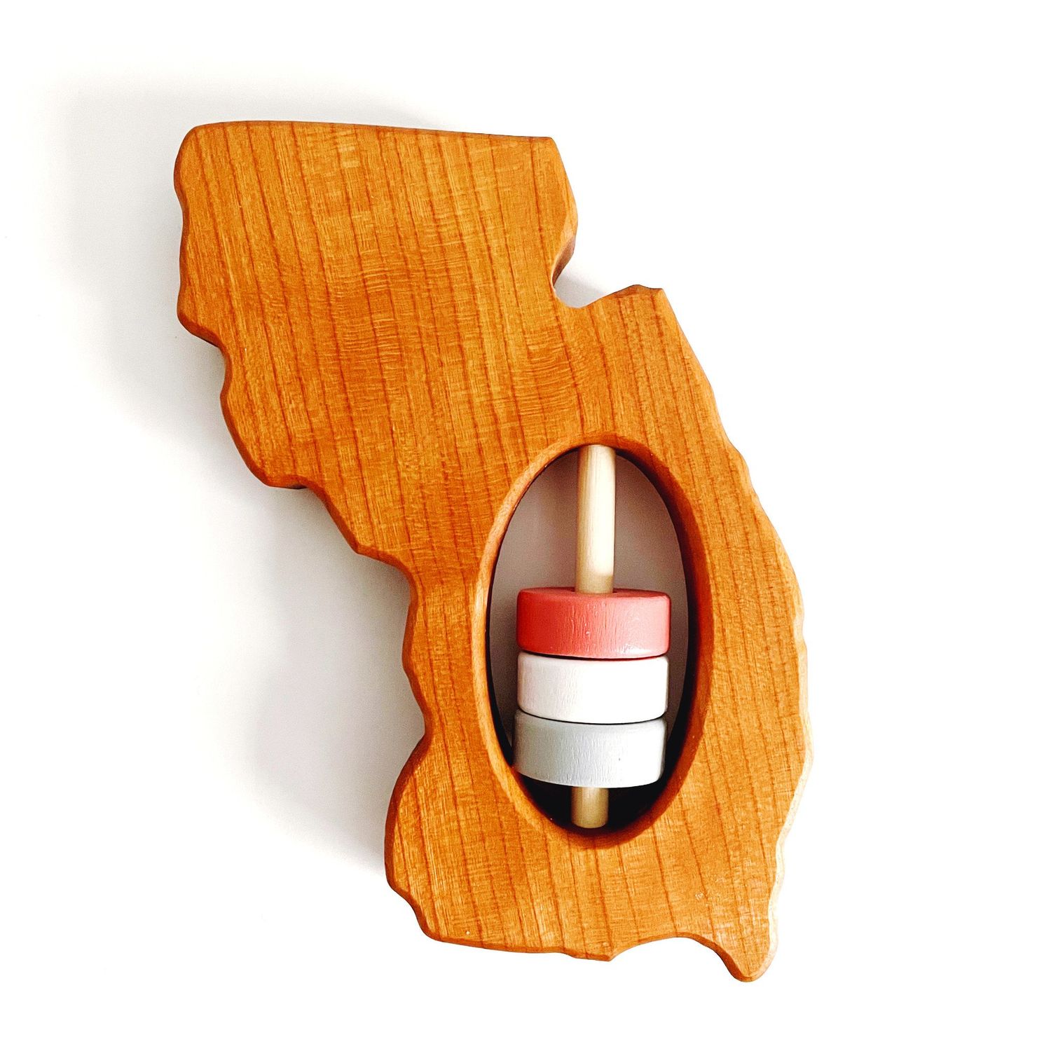 New Jersey Rattle, Color: Coral/White/Gray