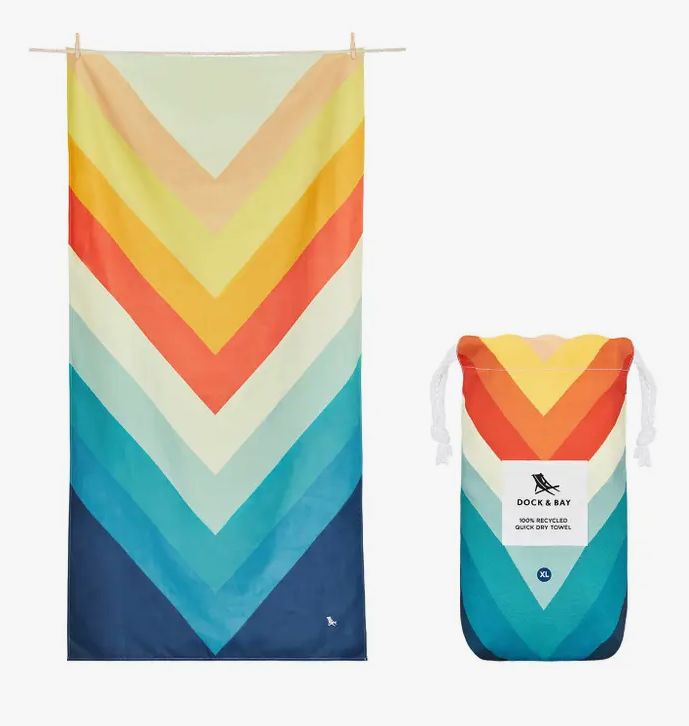  	Quick Dry Beach Towels - Designs - Compact &amp; Light , Style: Light Chevron