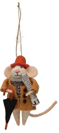 Wool Felt Artistic Mouse Ornament, Style: Umbrella