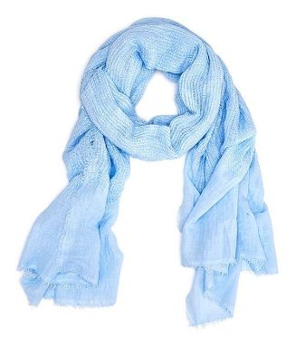 Lightweight Textured Scarf, Color: Light Blue