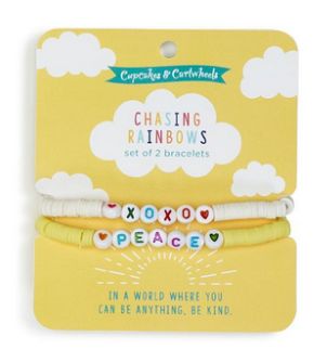Bead Talk 2 Stretch Bracelets , Color: Yellow