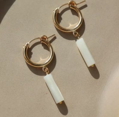 Mother of Pearl Hoops