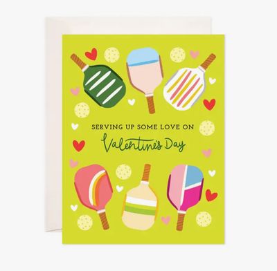 Pickleball Valentine Greeting Card