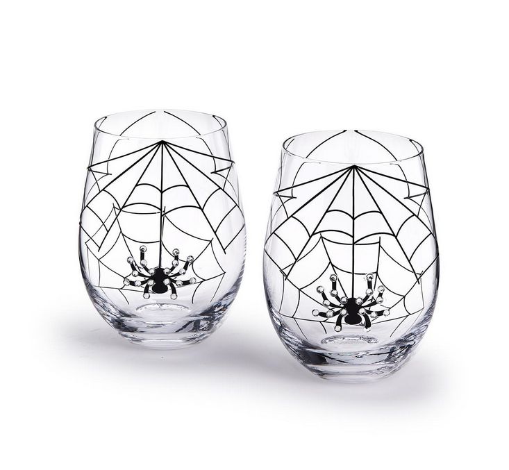Jeweled Spider Stemless Wine Glass