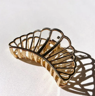 Croissant Gold Hair Claw Clip