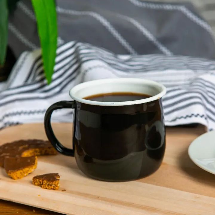 Argon Tableware Enamel Belly Mug , Color: Black