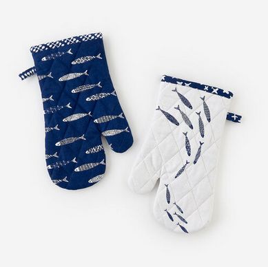 School of Fish Oven Mitt - Blue
