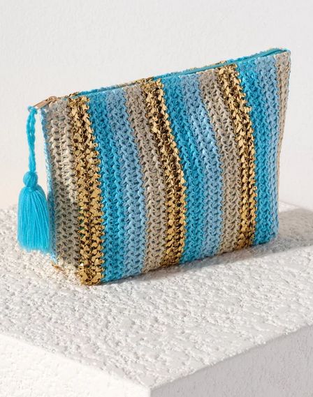 Delilah Zip Pouch - Turquoise