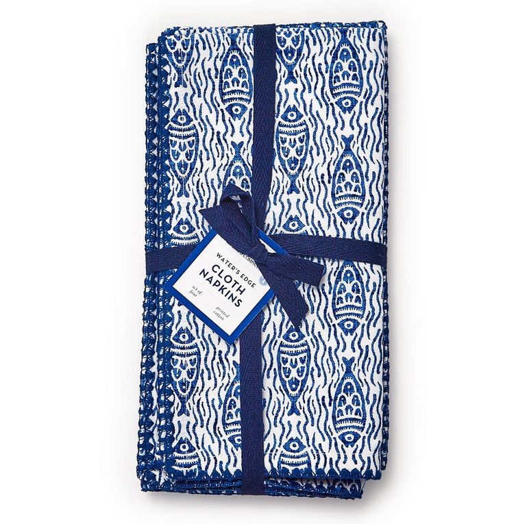 Water&#39;s Edge Fish Pattern Napkins