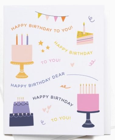 Happy Birthday Song Greeting Card
