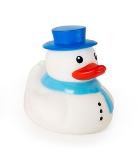 Christmas Light Up Rubber Duckie - Snowman