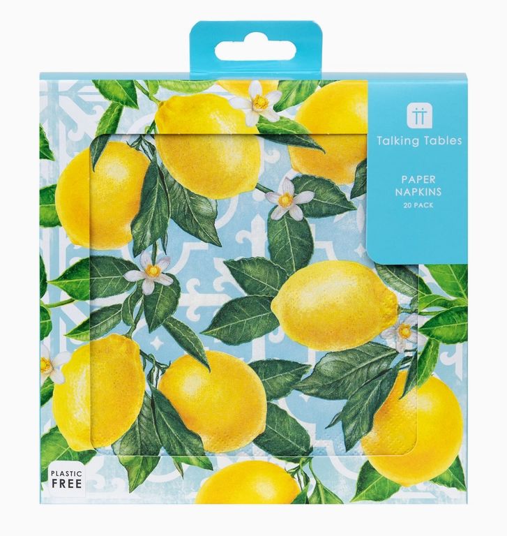 Summer Lemon Paper Napkins