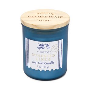 Coastal 8oz Glass Candle Sea Blue - Sundried Linen