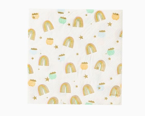 Foiled Pastel Rainbow Cocktail Napkin