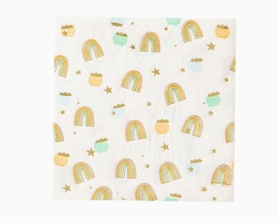 Foiled Pastel Rainbow Cocktail Napkin