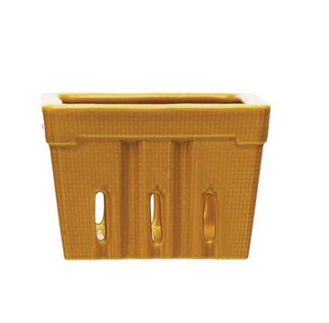 Textured Stoneware Berry Basket - Yellow