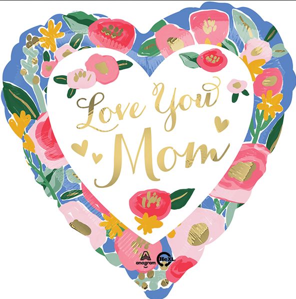 28&quot; Love You Mom Prints Balloons