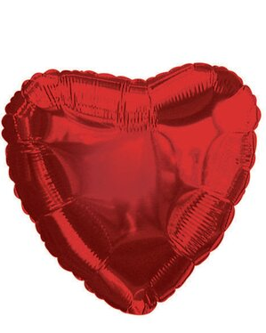 Foil Heart Balloon 17&quot; Red