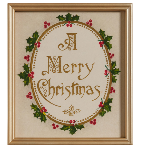 14&quot; Vintage Merry Christmas Framed Wall Art