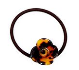 Camellia Hair Tie - Tortoise / Black/White