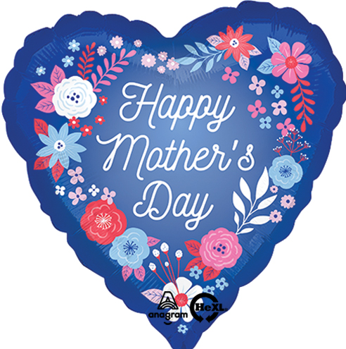 Mother&#39;s Day Blue Artful Florals Balloon