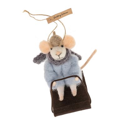 Sledding Soloman Mouse Ornament