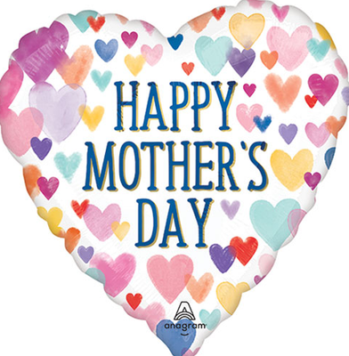 18&quot; Mother&#39;s Day Sprinkled Hearts Balloon