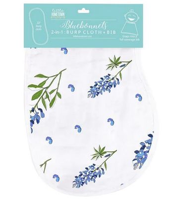 Bluebonnets Burp and Bib
