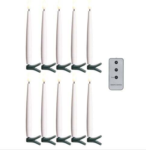 6&quot; Clip-On Lighted Candles with Remote