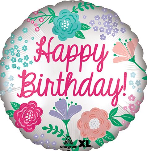 18&quot; Birthday Satin Garden Balloon