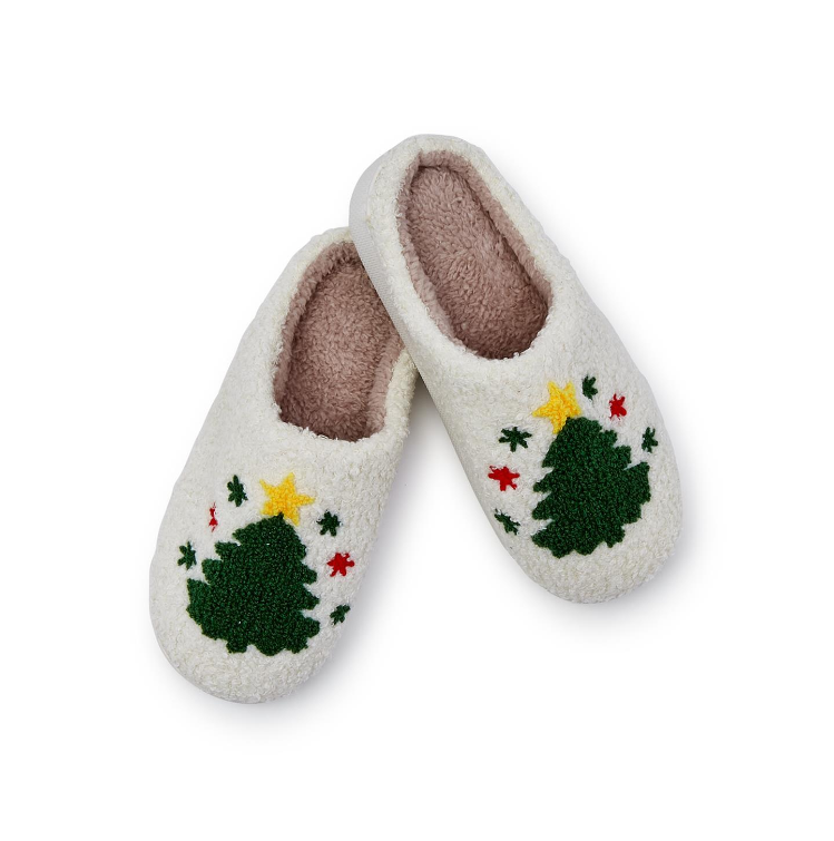 Tree Icon Plush Slipper