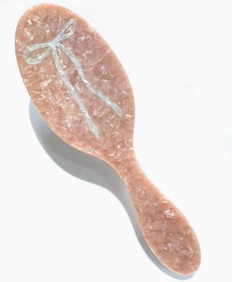 Hand-Painted Bow Acetate 2-1 Daily Hair Brush